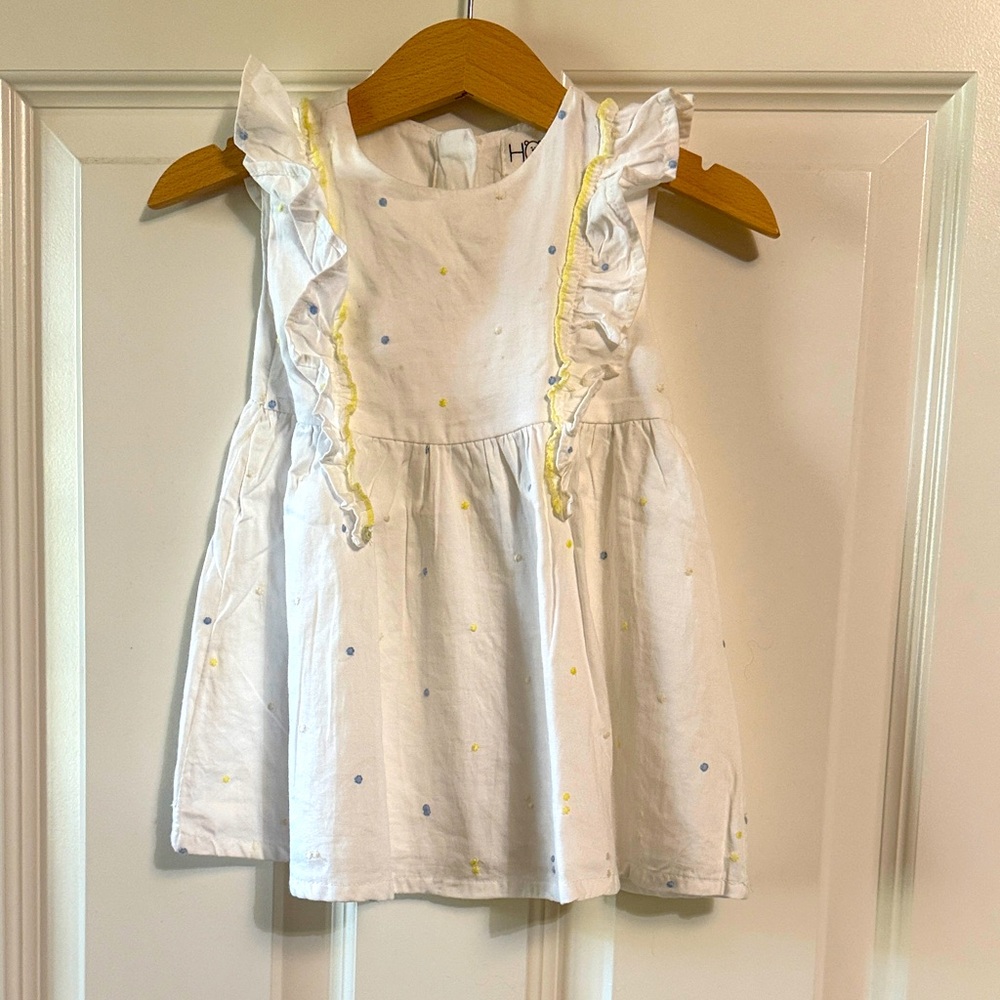 HOP Baby White Dress with Ruffles